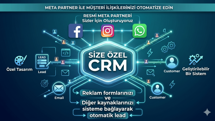işletmenize özel Meta destekli CRM sistemi geliştiririm