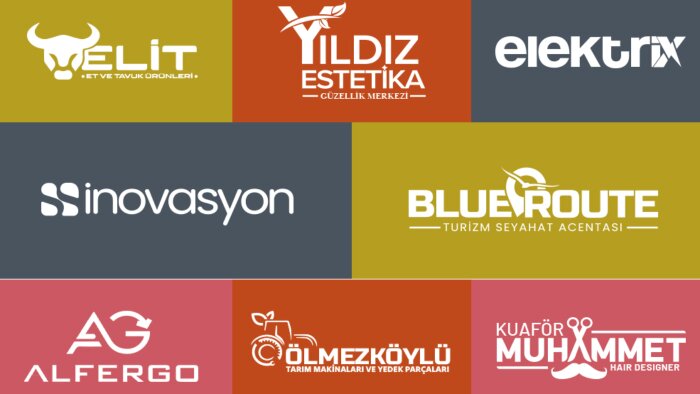 minimal ve şık logo tasarımları ile markanıza güç katıyorum