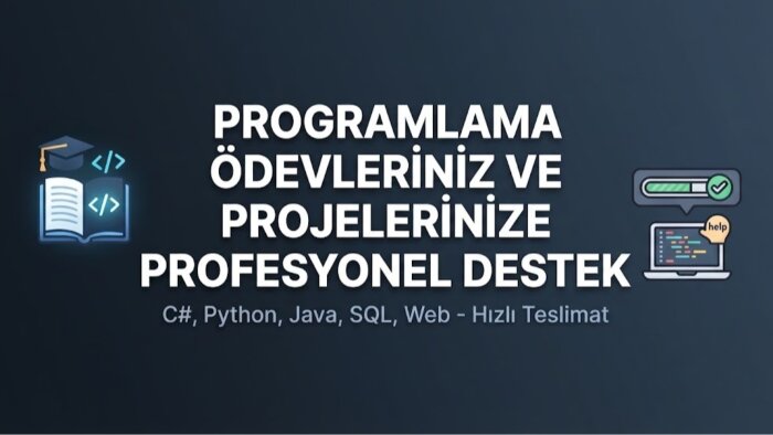 yazılım projeleriniz için destek veririm
