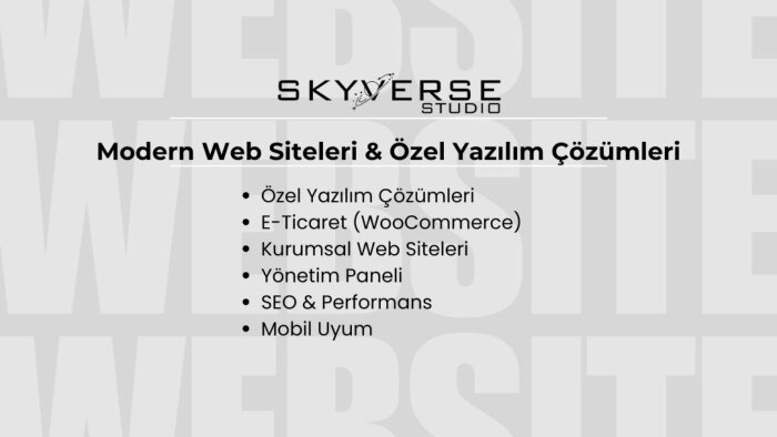 profesyonel özel yazılım web siteleri geliştiriyorum