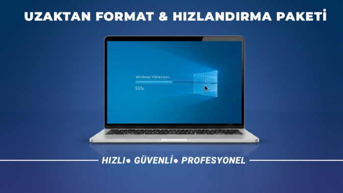 uzaktan bilgisayar format ve hızlandırma yapıyorum