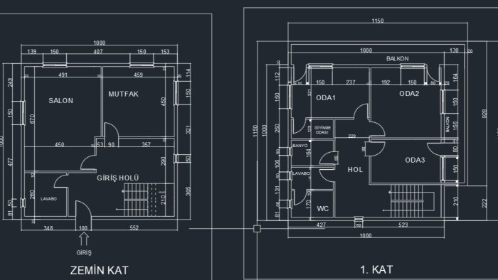 Autocadda kat planlarınızı çizebilirim