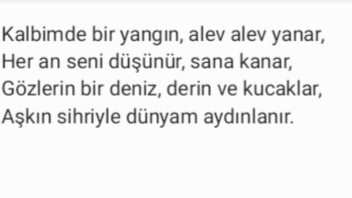Kafiyeli şiir yazarım