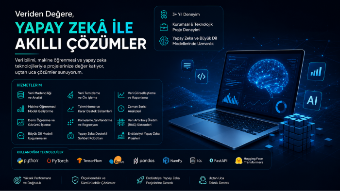 yapay zeka ve makine öğrenmesi projeleri geliştiriyorum