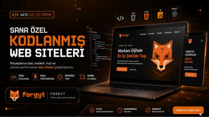 markanıza özel modern ve hızlı web siteleri geliştiririm