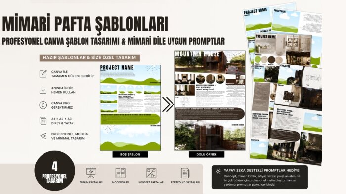 mimari sunum paftası şablonları yaparım