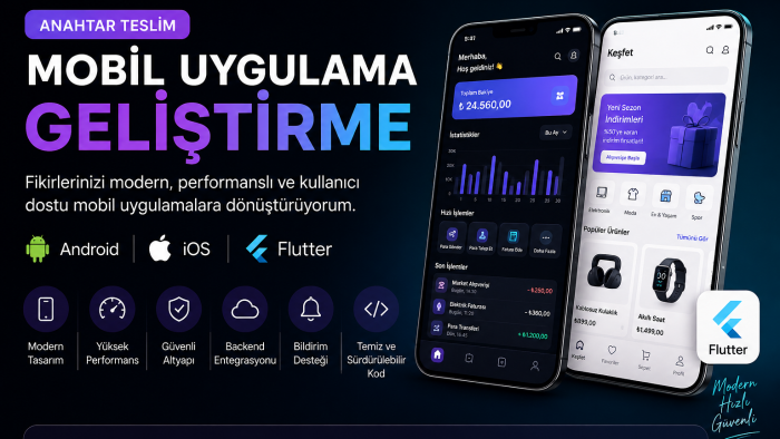 ihtiyaca özel mobil uygulamalar geliştiririm