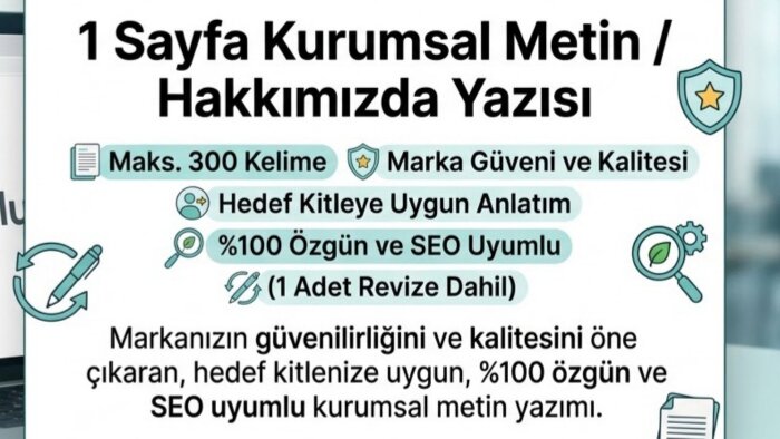 kurumsal metin yazarlığı yapabilirim