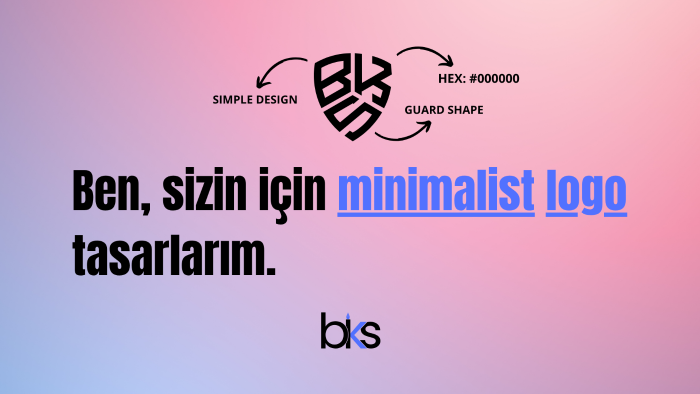 sizin için minimalist logo tasarlarım