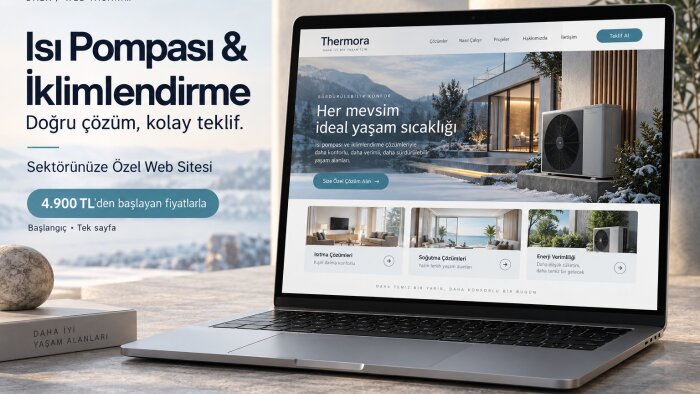 ısı pompası ve iklimlendirme firmalarına site tasarlarım