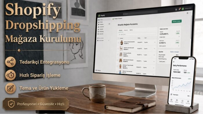shopify dropshipping mağazası kurulumu yapıyorum