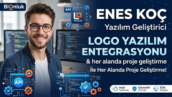 isteğinize özel her platformda logo erp entegrasyonu yaparım