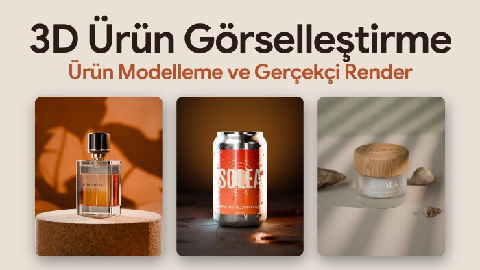 ürününüzün 3d modelini yapıp gerçekçi render alırım