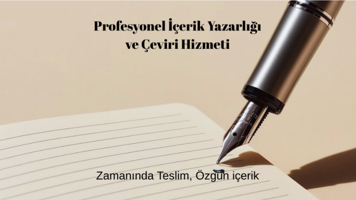 ihtiyacınız olan içerikleri zamanında ve özenle hazırlarım