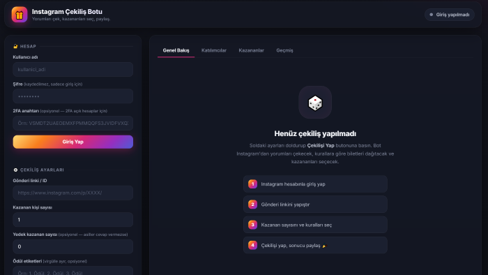 Instagram çekiliş hizmeti sağlayabilirim