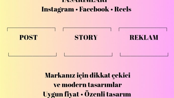 sosyal medya post tasarımı yapıyorum
