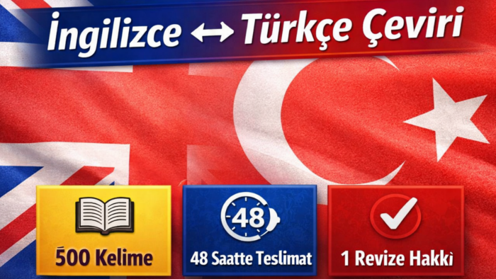 hızlı ve özenli İngilizce ↔ Türkçe çeviri yaparım