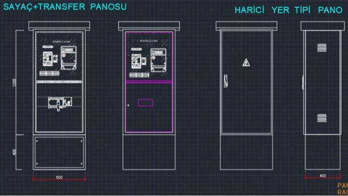 elektrik panosu tek hat  ve 2D pano çizimleri yapıyorum