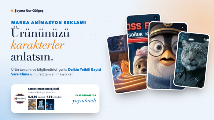 ürününüzü anlatan animasyon reklam videosu hazırlarım