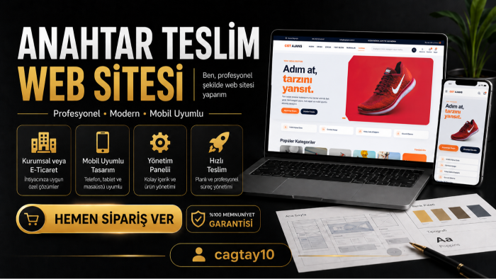 profesyonel şekilde anahtar teslim web sitesi yaparım