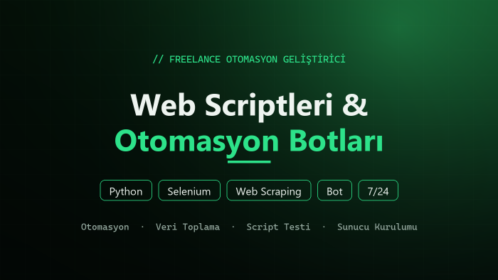 özel script ve otomasyon araçları yazarım