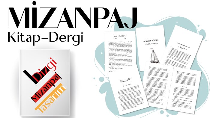 profesyonel olarak dizgi, mizanpaj tasarımı yapıyorum