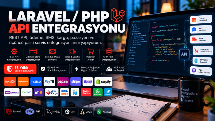 Laravel / PHP projenize API entegrasyonu yaparım