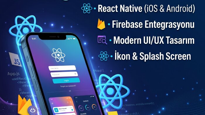 React Native ile iOS ve Android mobil uygulama geliştiririm