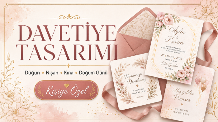 hayalinizdeki davetiyeyi tasarlarım