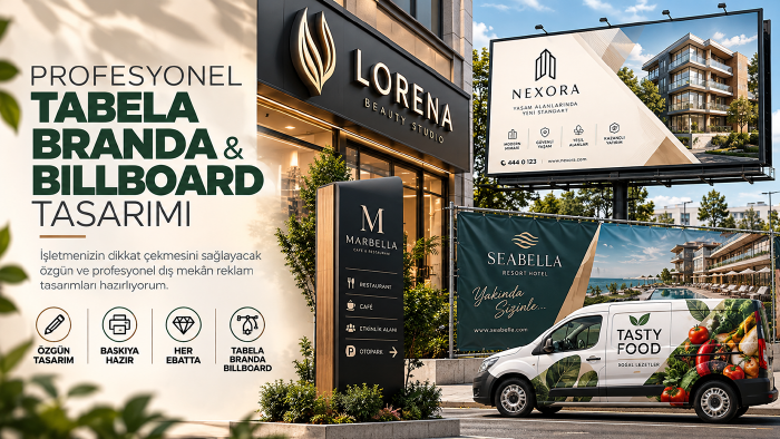 profesyonel tabela, branda ve billboard tasarımı yaparım