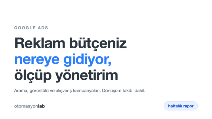 Google Ads hesabınızı kurar ve kampanyanızı yönetirim