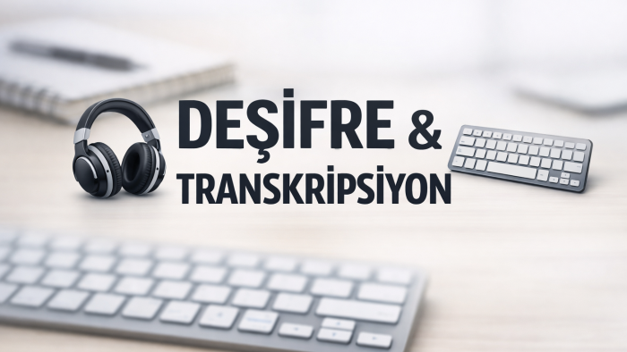 ses ve video kayıtlarınızı deşifre ederek metne dönüştürürüm