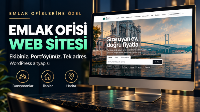 emlak ofisinize portföy ve danışmanlı WordPress sitesi kurarım
