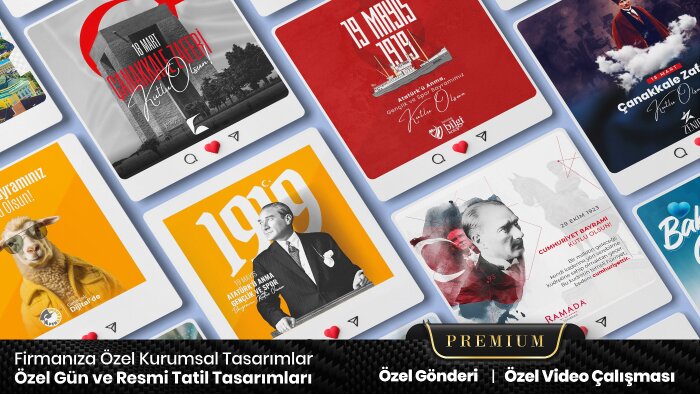 markanız için özel gün ve resmi tatil tasarımları üretirim