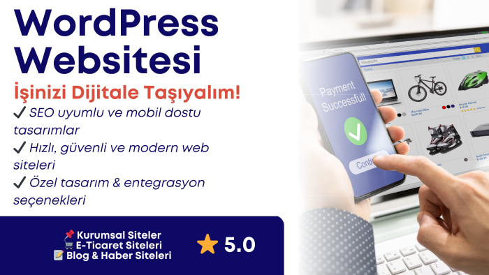 anahtar teslim profesyonel WordPress siteleri yaparım