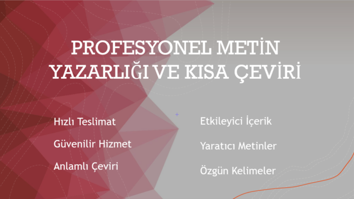 metin yazarlığı hizmeti veririm