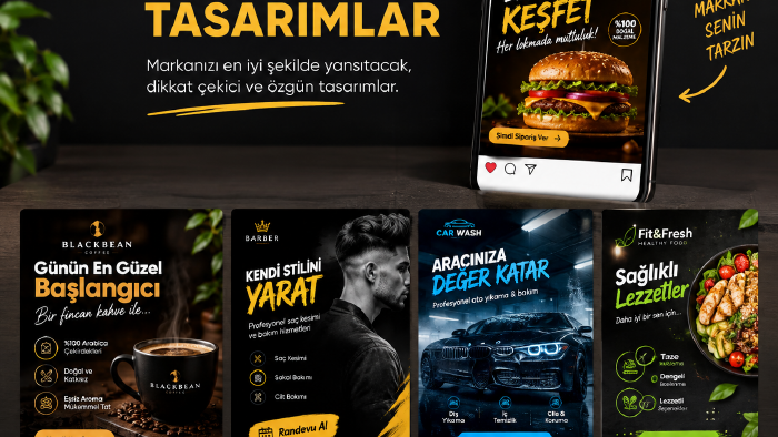 Instagram için dikkat çekici reklam tasarımları yaparım
