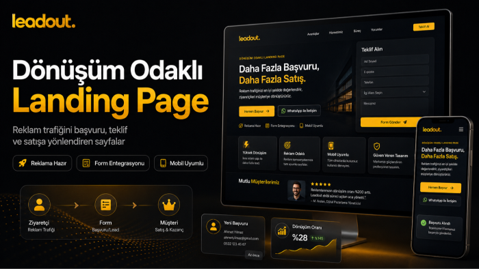 dönüşüm odaklı landing page tasarımı yaparım