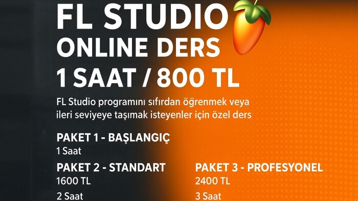fl studio online birebir prodüksiyon dersi veririm