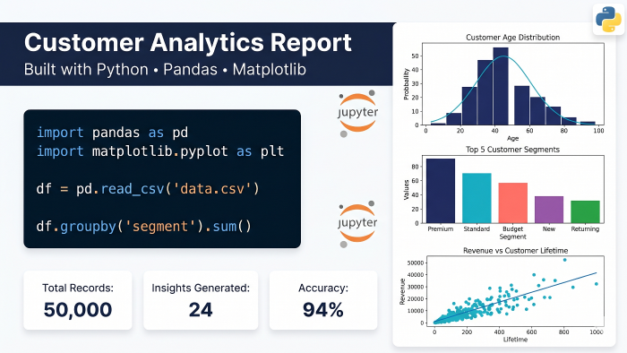 Python ile veri analizi ve detaylı rapor hazırlarım
