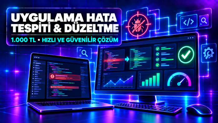 uygulamanızdaki yazılım hatalarını bulur ve düzeltirim
