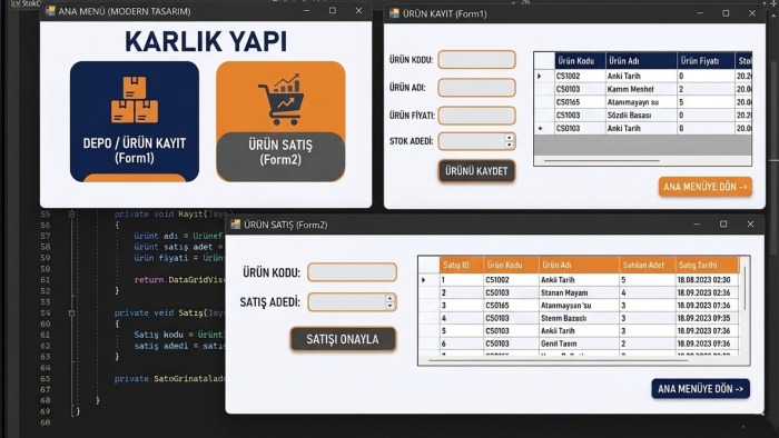 C# ve SQLite ile stok takip ve satış otomasyonu yapabilirim