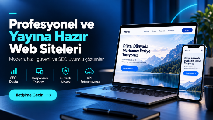 profesyonel ve yayına hazır websiteleri geliştiriyorum