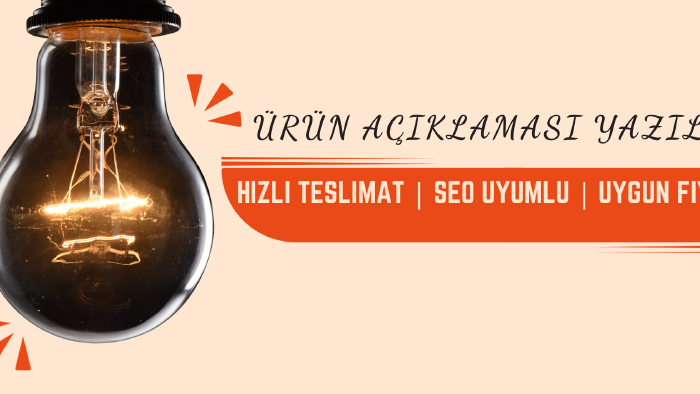 e-ticaret siteniz i̇çin ürün açıklaması yazıyorum