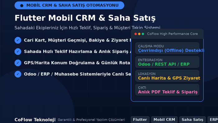 işletmeniz için mobil CRM uygulaması yapabilirim