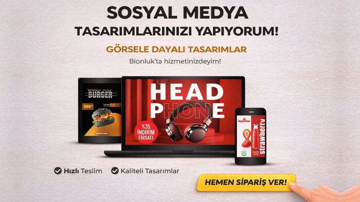 Profesyonel Sosyal Medya Tasarımlarınızı tasarlayabilirim