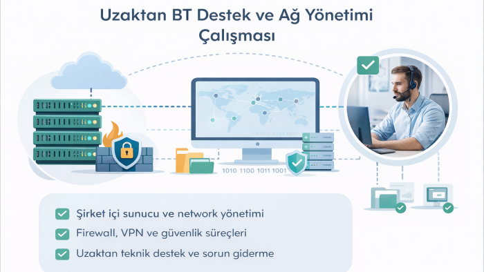 BT destek ve sistem yönetimi hizmeti sağlıyorum