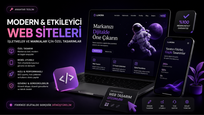 işletmeniz için modern ve etkileyici web sitesi tasarlarım