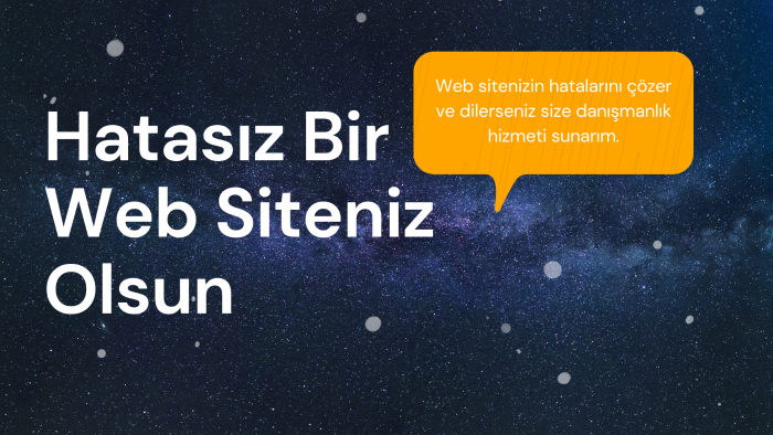 web sitelerinizdeki hataları çözebilirim