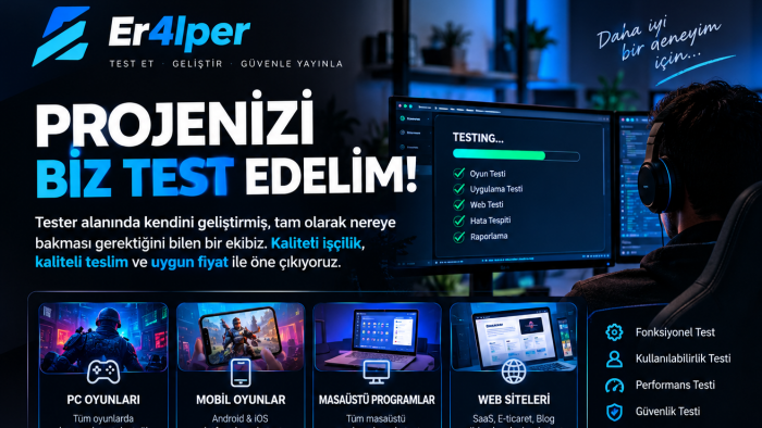  tester kadromuz ile tüm test işlemlerinizi hallediyorum